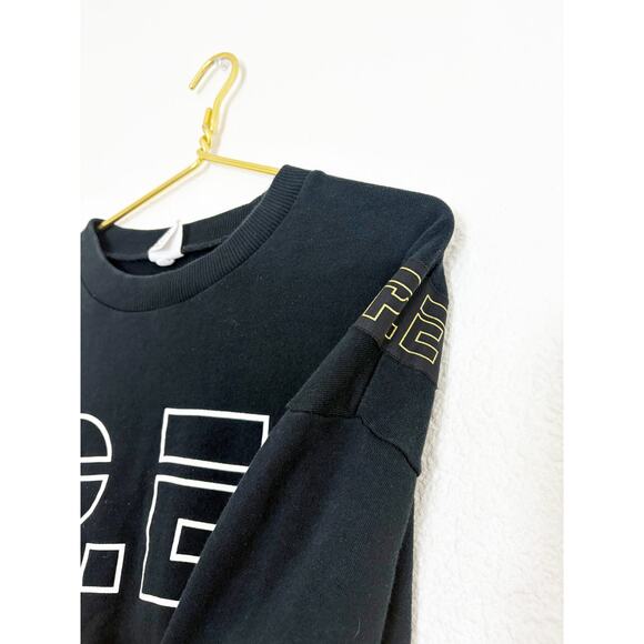 P.E. Nation Heads Up Sweatshirt Size XS Black Oversized Logo Pullover Crewneck - Picture 11 of 13